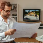 Propriétaire examinant des devis de travaux pour un appartement locatif