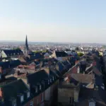 Vue aérienne du centre-ville de Saint-Étienne