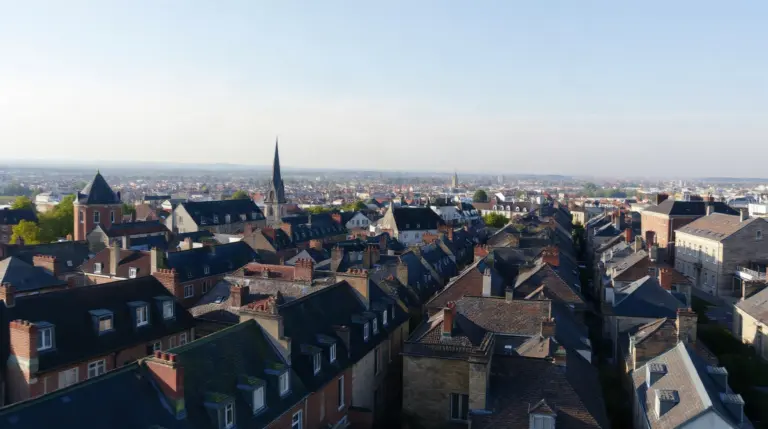 Vue aérienne du centre-ville de Saint-Étienne