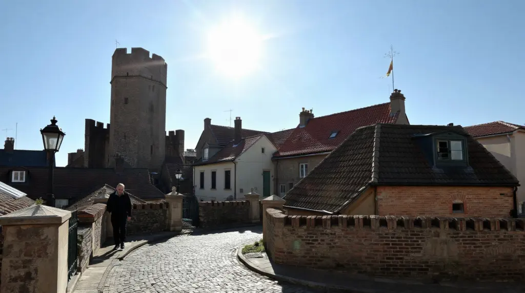 Vue du centre-ville de Niort avec le donjon médiéval